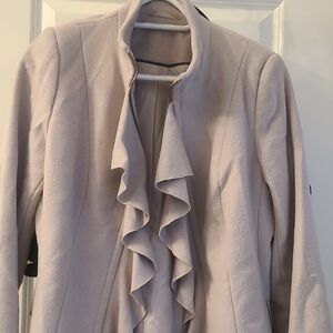 Elegant Cream Ruffle Jacket